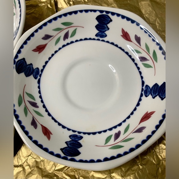 💎 Set of 4 Bread and Butter Plates in the Lancaster Pattern by Adams 💎#PG7 - Picture 2 of 9